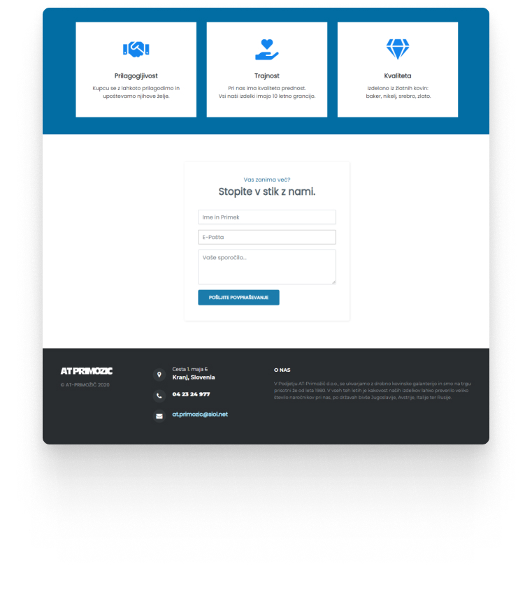 UI design for AT-Primozic