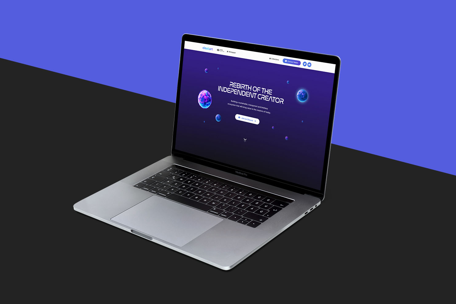 Clout.art Landing page